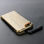 Wholesale iPhone 8 Plus / 7 Plus Clear Armor Shell Hybrid Case (Gold)